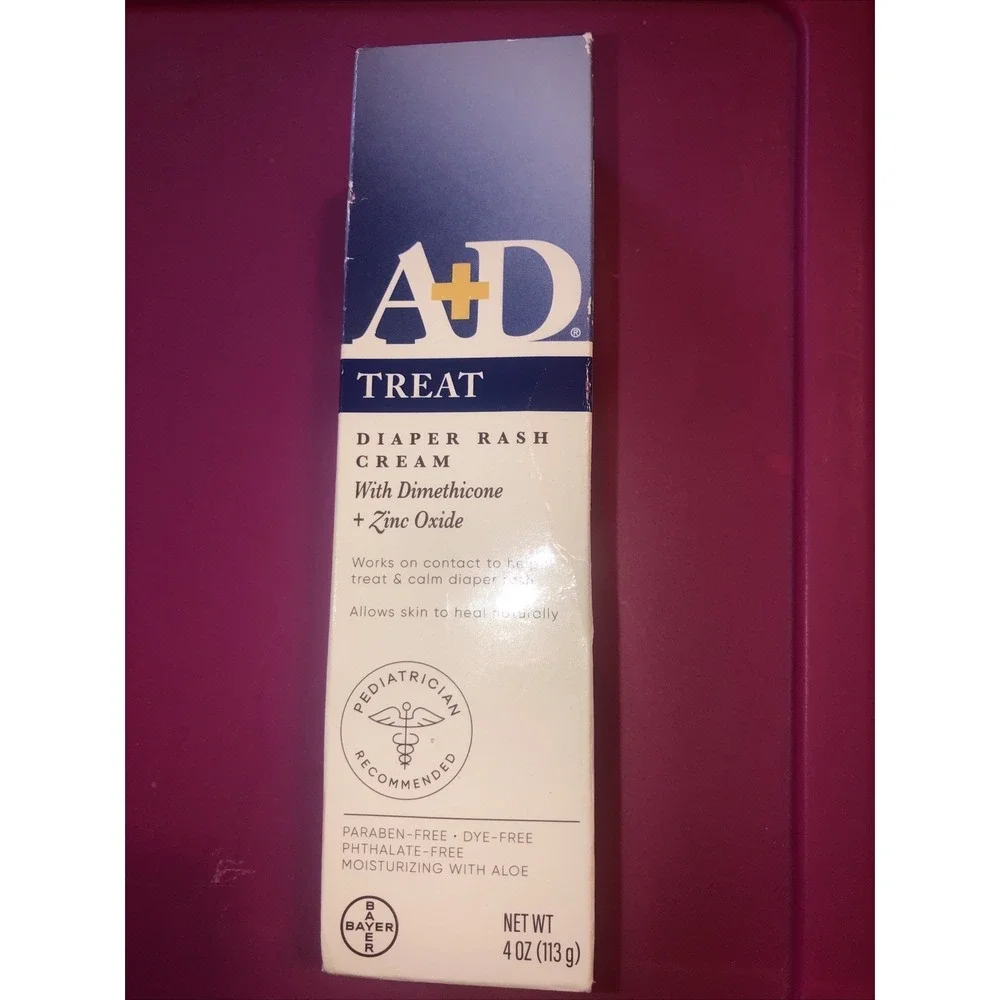 A+D Diaper Rash Cream with Dimethicone + Zinc Oxide 4oz Exp 6/2026*